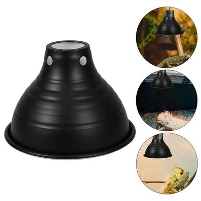 1 sztuka Kopułowe Oświetlenie Grzewcze dla Gadów Aluminiowa Czarna Osłona Lampy Grzewczej dla Zwierząt Metalowa Obudowa z Reflektorem