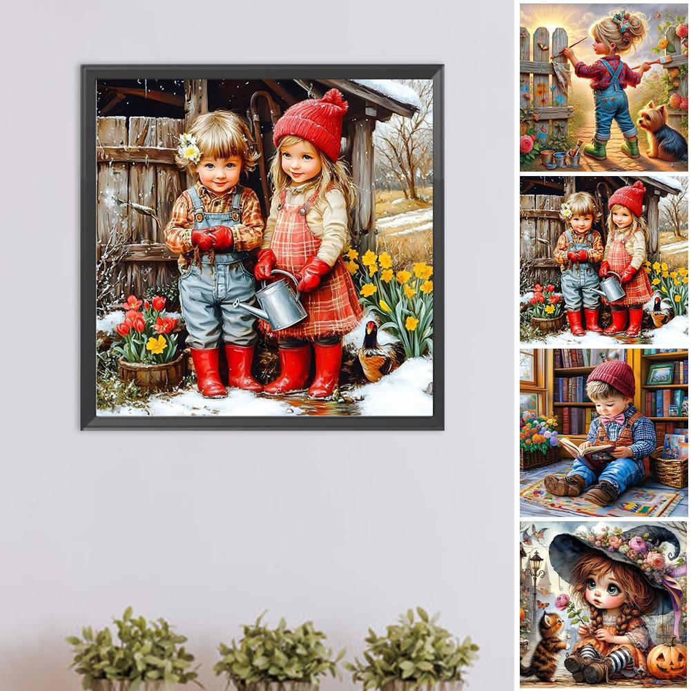 Little One 5D DIY Full Drill Round Diamond Painting Kit for Home Wall Decor