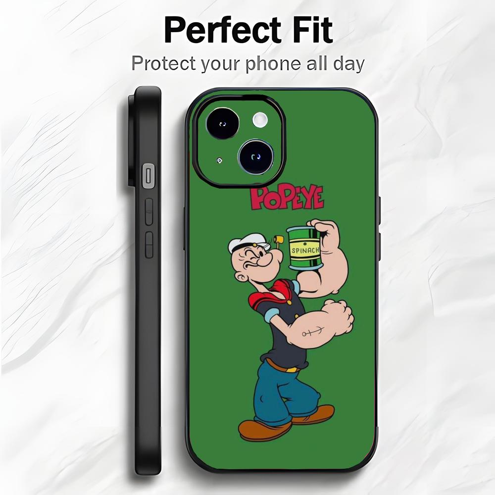 Süße Cartoon P-Popeye Handyhülle Handyhülle Weiche Verpackung Leicht Für iPhone17 16 15 14 13ProMax