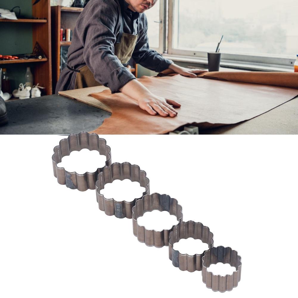 5PCS Alloy Steel Leather Cutting Dies Set  for Leather Craft, Handicrafts, Fabric, Clay