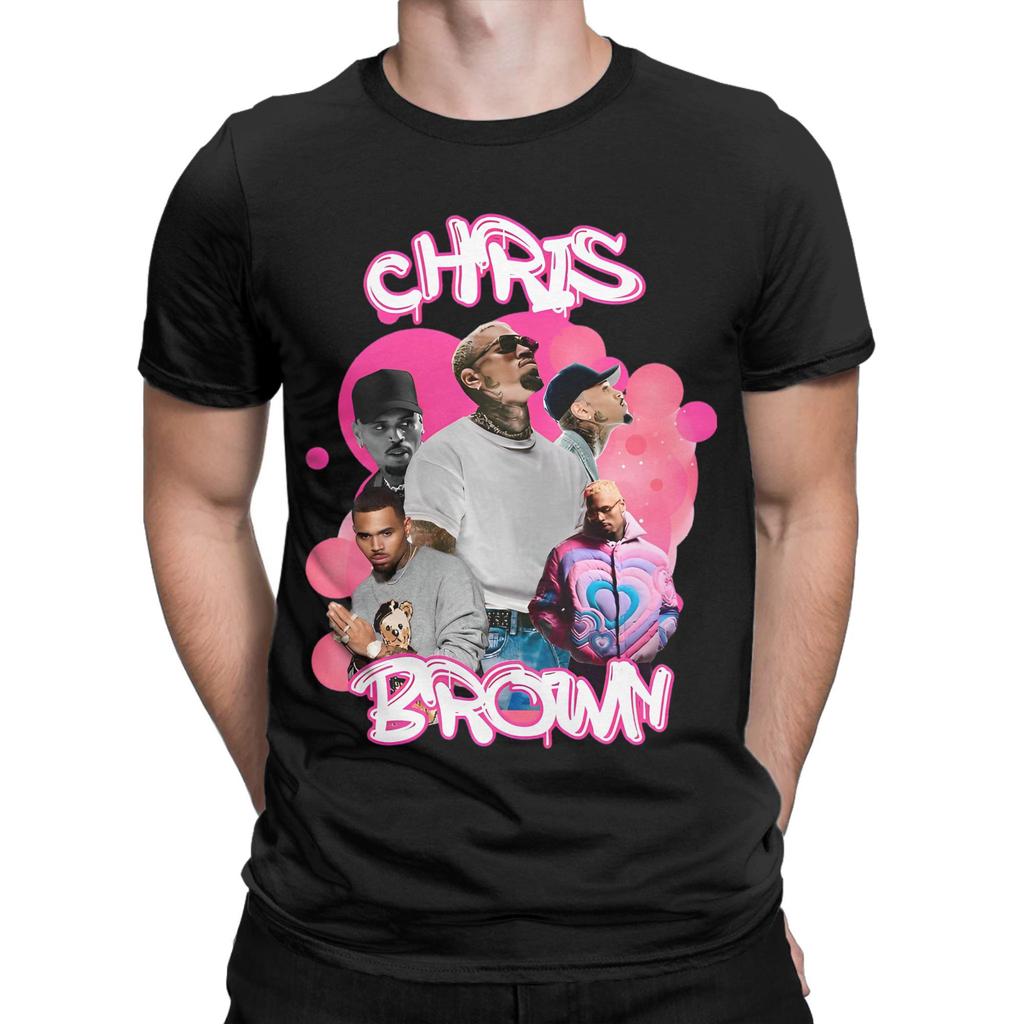 Rapper Chris Brown Breezy Bowl XX Tour Pánská trička Čistá bavlna Novinka Tričko O-výstřih Trička Krátký rukáv Oblečení Nadměrná velikost