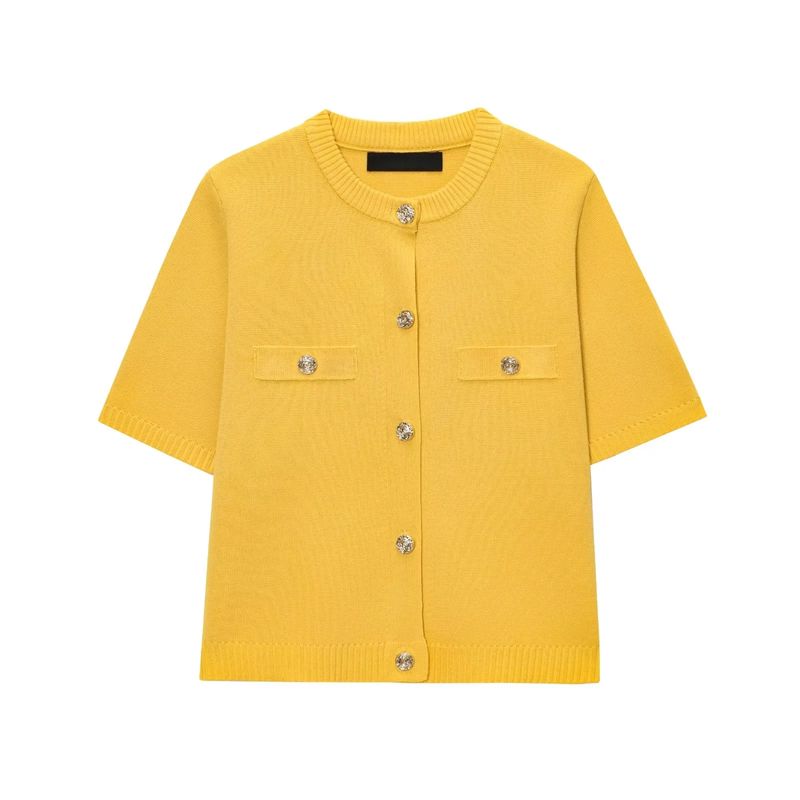 Short Sleeve Minimalist Easiest for Match Knitting Outwear 1822022 Normcore Elegant Mini Skirt 1822023