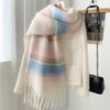 Warm Long Tassel Scarves Mohair Neck Warmer New Shawl Wrap  Autumn and Winter