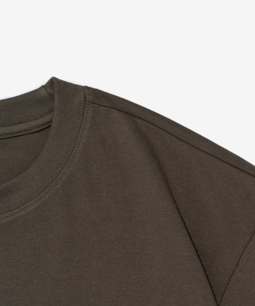 SEOUL APPAREL Bold Lettering Logo Short Sleeve T-Shirt (Khaki)