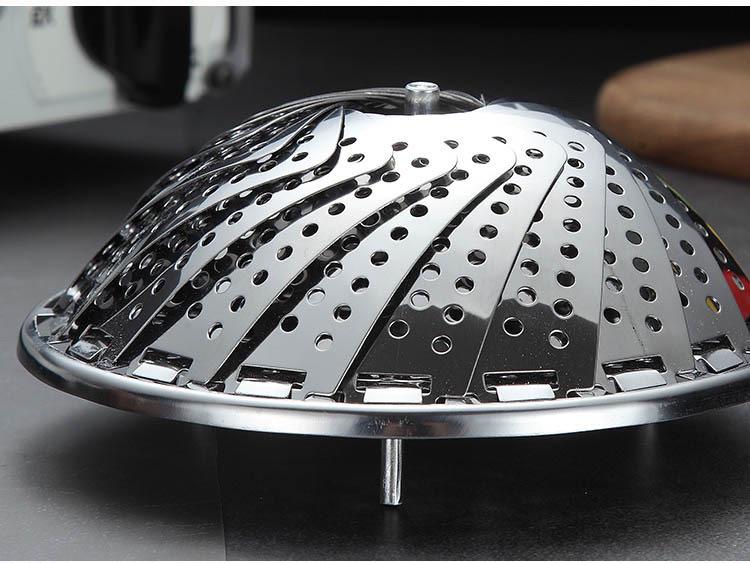 Stainless Steel Retractable Steamer Basket and Draining Rack
