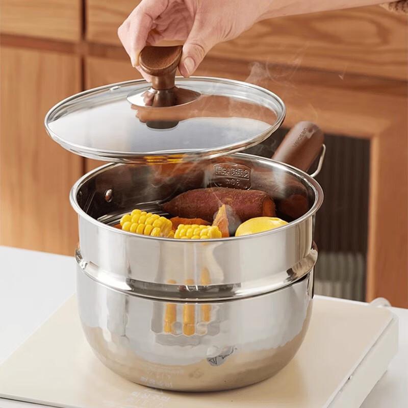Velosan Multifunction Stainless Steel Pot with Steamer