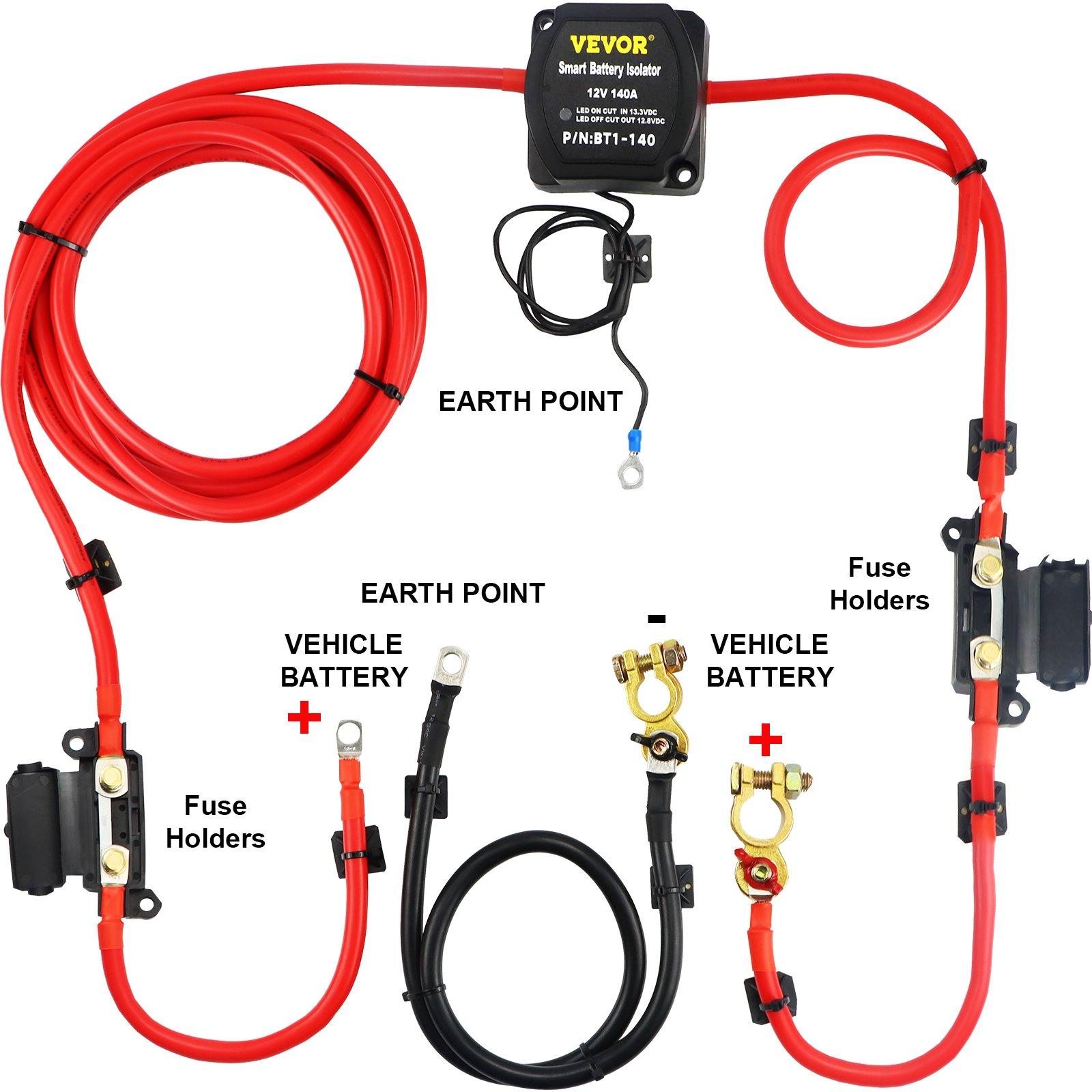 VEVOR Split Charge Relay Kit, 2mtr