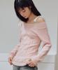 ZEROPLANET Rudy Off-Shoulder Knit [Pink]