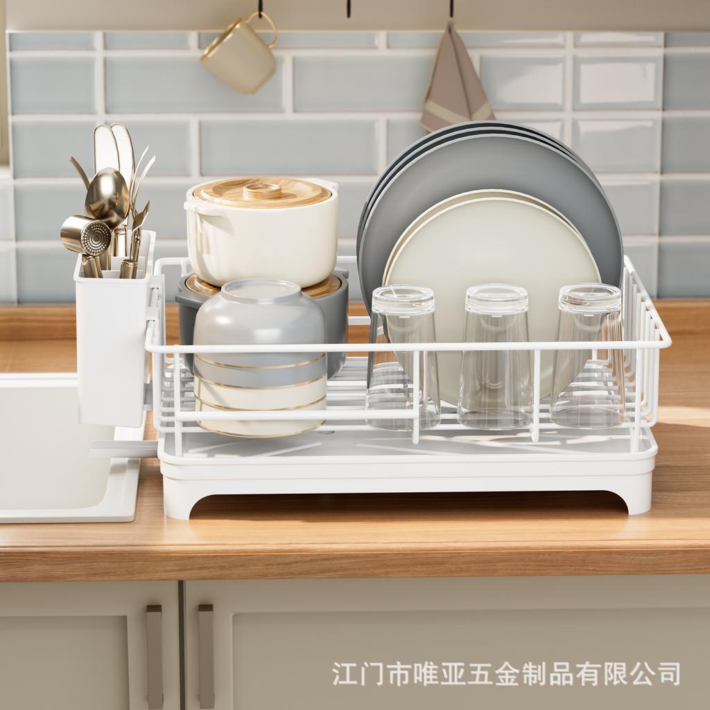 Japanese Kitchen Sink Drain Rack Countertop Dish Rack Household Wrought Iron Shelf Multifunctional Storage Rack