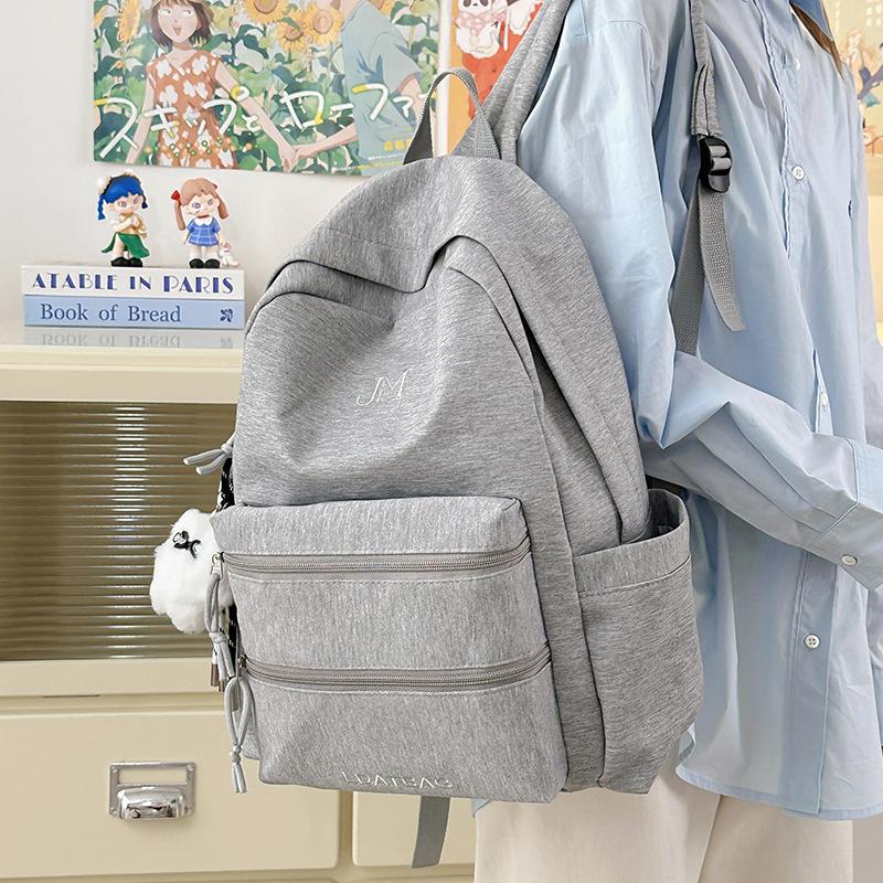 Plaid backpack women's retro junior high school student large-capacity schoolbag schoolbag college student girl cute casual backpack