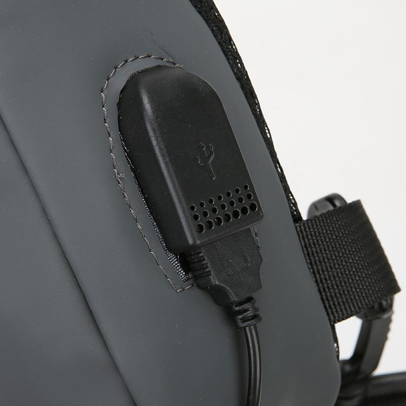 Men Bag Fashion New Solid Color Men Chest Bag Outdoor Casual Fashion One Shoulder Crossbody Bag USB Charging Shoulder Bags