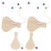 Racket Handmade Party Favor Toys Wood Paddle Ball Wooden Beach Kid Unfinished Classic Paddleball Game