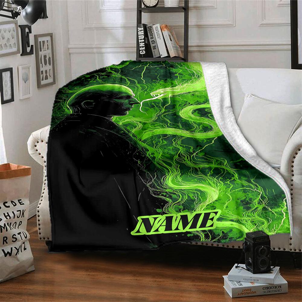 Custom Name Dark Magic blanket for Couch & Bed, Plush Cozy Fuzzy Blanket Super Soft & Warm Blankets for Fall and Winter. 090886