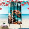 Sea Turtle Underwater Scene Design Beach Towel Quick-drying for Travel Outdoor Sports Jogging Beach and Swimming