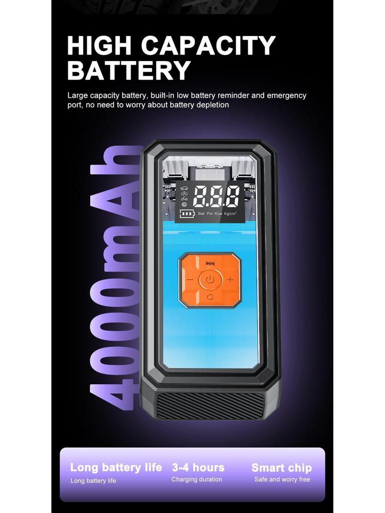 Wireless Electric Portable Tire Inflator for Cars