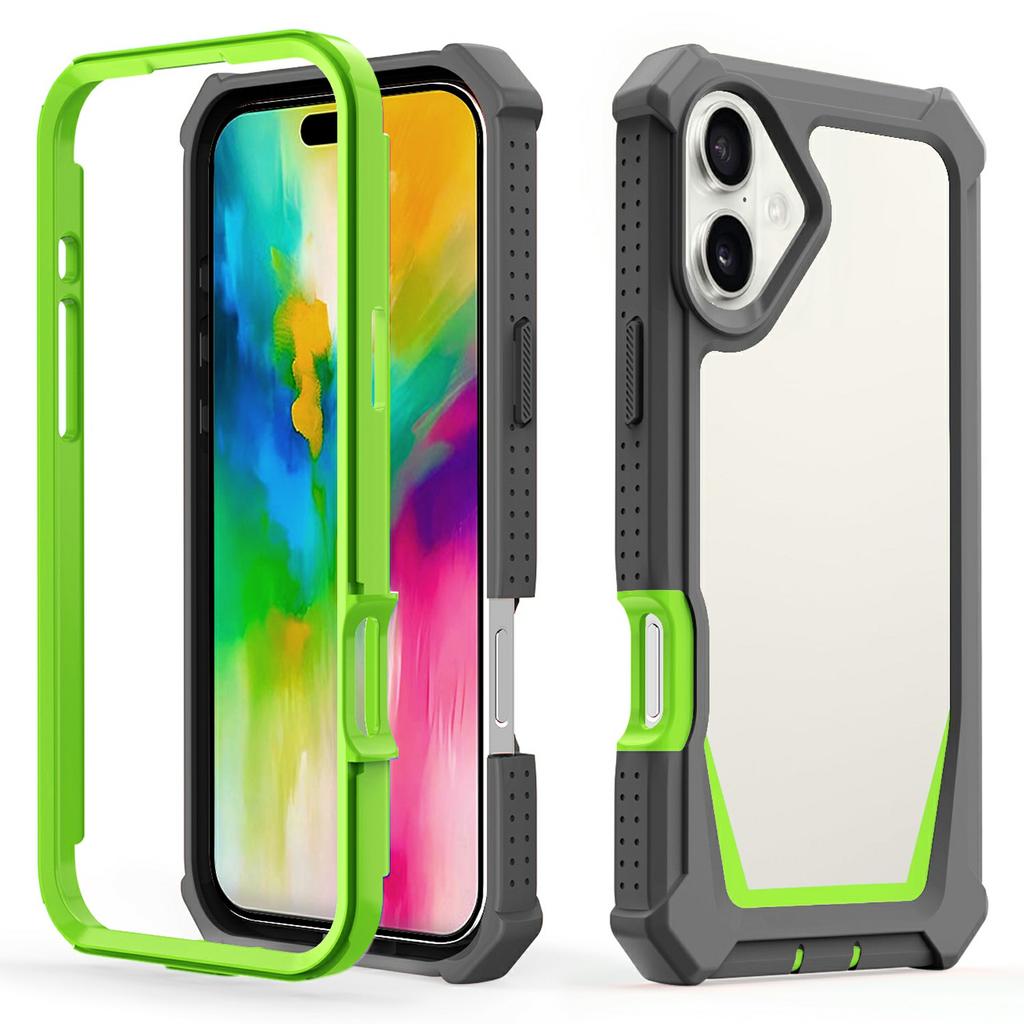 For iPhone 16 Case Detachable 2 in 1 TPU + PC Shockproof Phone Back Cover