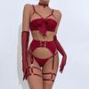 Sexy Lingerie Sexy Garter Hollow Four-Piece Set for Women