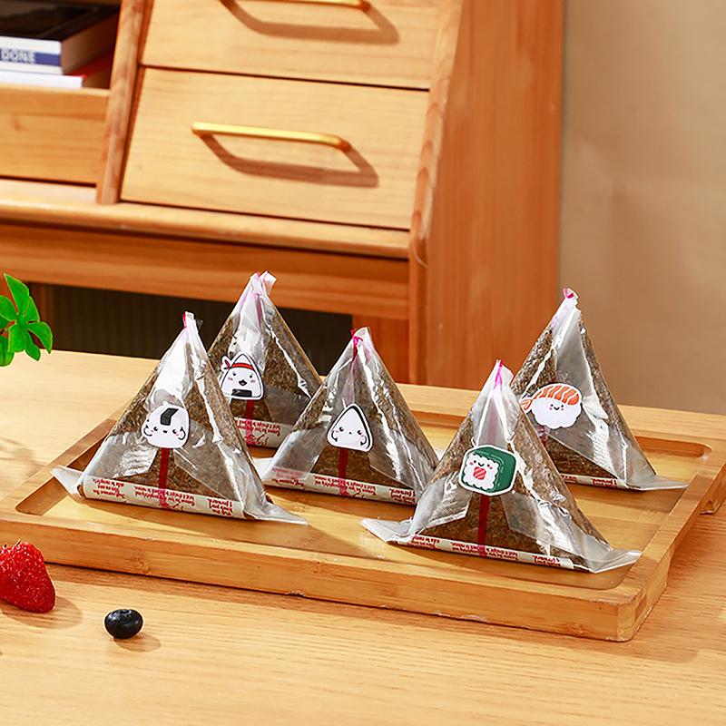 10/50/100 ks Jednorázové Dvouvrstvé Trojúhelníkové Sáčky na Balení Rýžových Kuliček Nori Mořské Řasy Onigiri Sushi Sáček Obal na Onigiri Plastové Sáčky