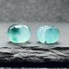 Acessórios de Borla para Brincos DIY Flor Flutuante Azul Jade Bashan Tipo Gelo e Contas Ruyi Ovais de Jade