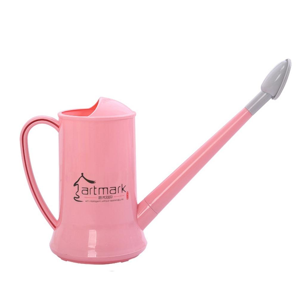 Multicolor Long Mouthed Watering Kettle 2L 360 Degree Rotate Nozzle Watering Can Thicken Large Capacity розовый