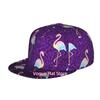 Motif Flamant Rose sur Fond Violet, Casquette de Baseball à Visière Plate Unisexe Hommes Femmes, Casquette Snapback Trucker Streetwear Hip Hop Pour Skat
