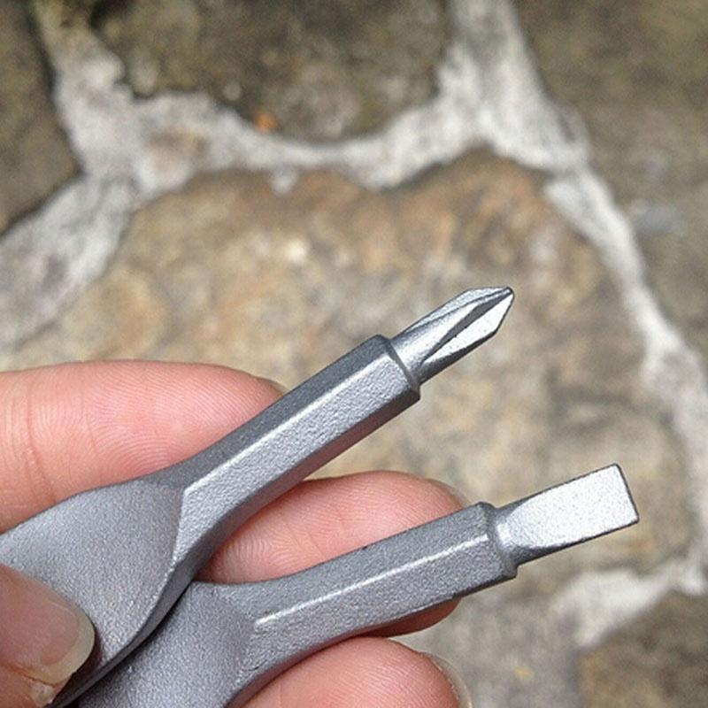 Portable Multifunction Outdoor Keychain Camping Hiking Pocket Slotted Screwdriver