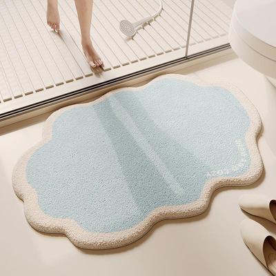 Bathroom Cashmere Floor Mats - Absorbent, Dirt-Resistant, Non-Slip Mats for Toilets and Entrances, Easy-Care