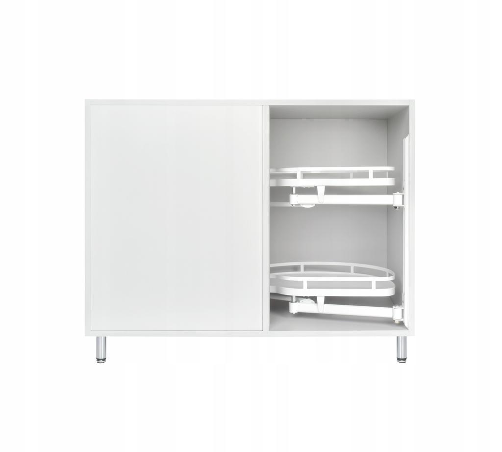 Corner Cargo Kidney Basket Right 400 Silent White For Corner Cabinet