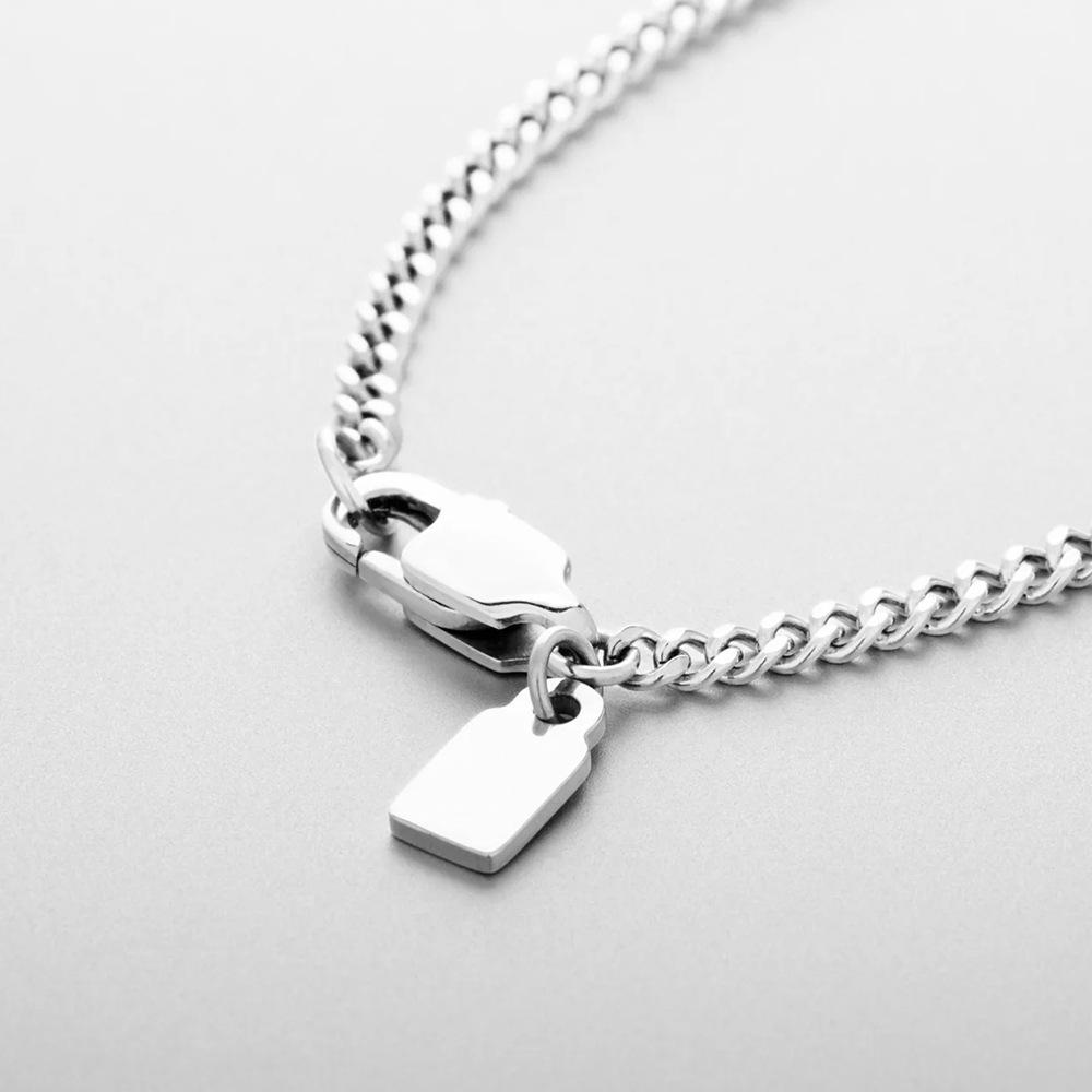 Men's Luxury Hip Hop Cuban Chain Necklace - Stainless Steel, Simple Design