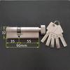 Special Custom Security Door Center Asymmetry Brass Lock Cylinder with Knob Aluminum Alloy Door Eccentric Lock Core Height 32mm