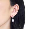 Earrings for Cubic Miyabi Grace Women, Non-pierced Earrings, Popular, Zirconia, Mature, Elegant, Formal, Painless, Dangling, Teardrop, Crystal,