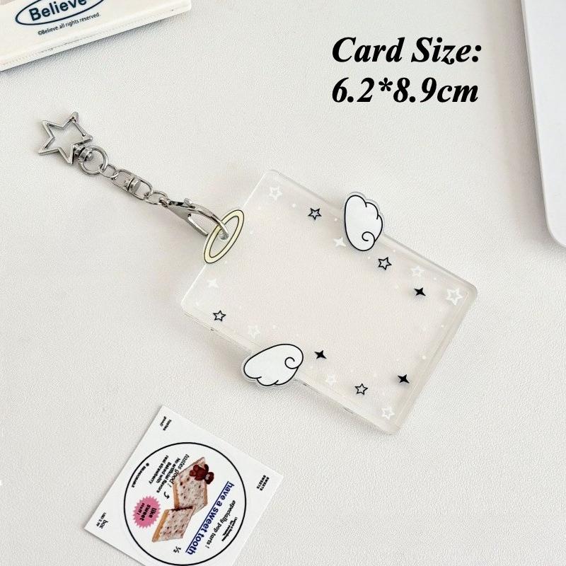 Engelsflügel Kartenhalter Niedliche Stern-Fotorahmen für 3 Zoll Kpop Fotokarte Koreanischer Stil Kartendisplay Acryl Fotokartenhalter 2025