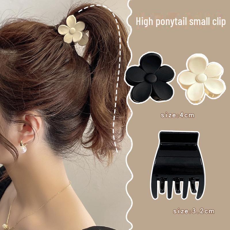 Frosted Flower Anti-Collapse High Ponytail Claw Clip