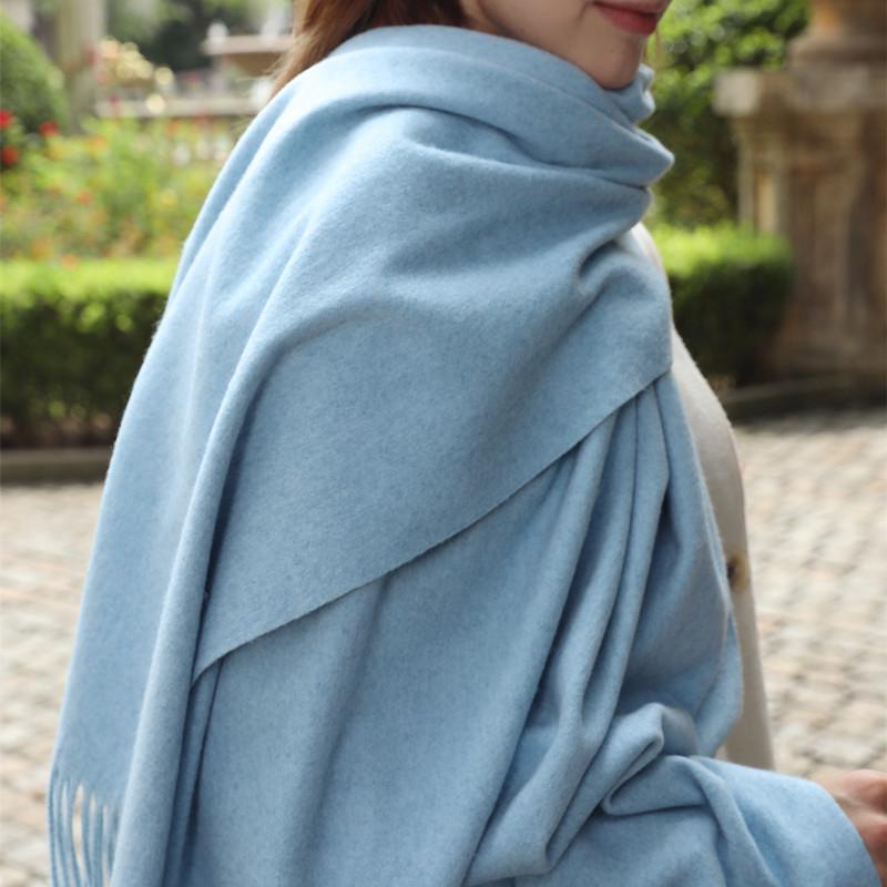 High-End Women's White Cashmere Wool Scarf Shawl - Winter 2025 Collection
