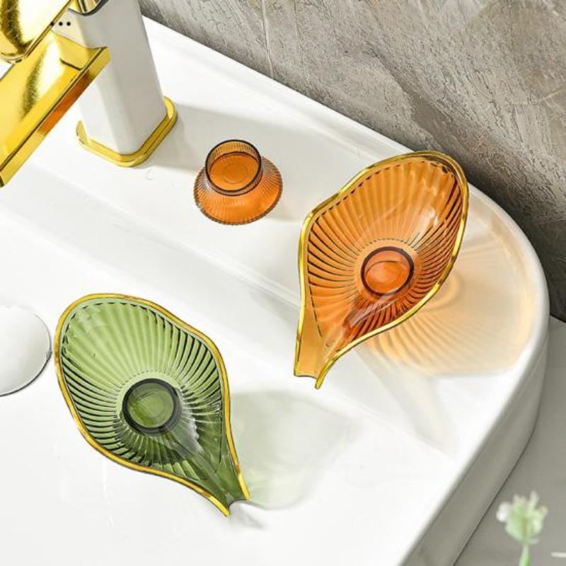 1Pc High-end Soap Holder Contrast Color Storage Soap Self Draining Anti-crack Leakproof Soap Box Bathroom Stuffs