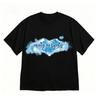 Korean Funny Quote Print Short Sleeve Tshirt White Casual Cute Crew Neck Tee for Unisex Girls Sweet Aesthetic Daily Wear Top Y2k