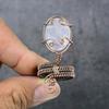 Rose Quartz Handmade Copper Wire Wrap Jewelry Ring Size 8.5 O5i53