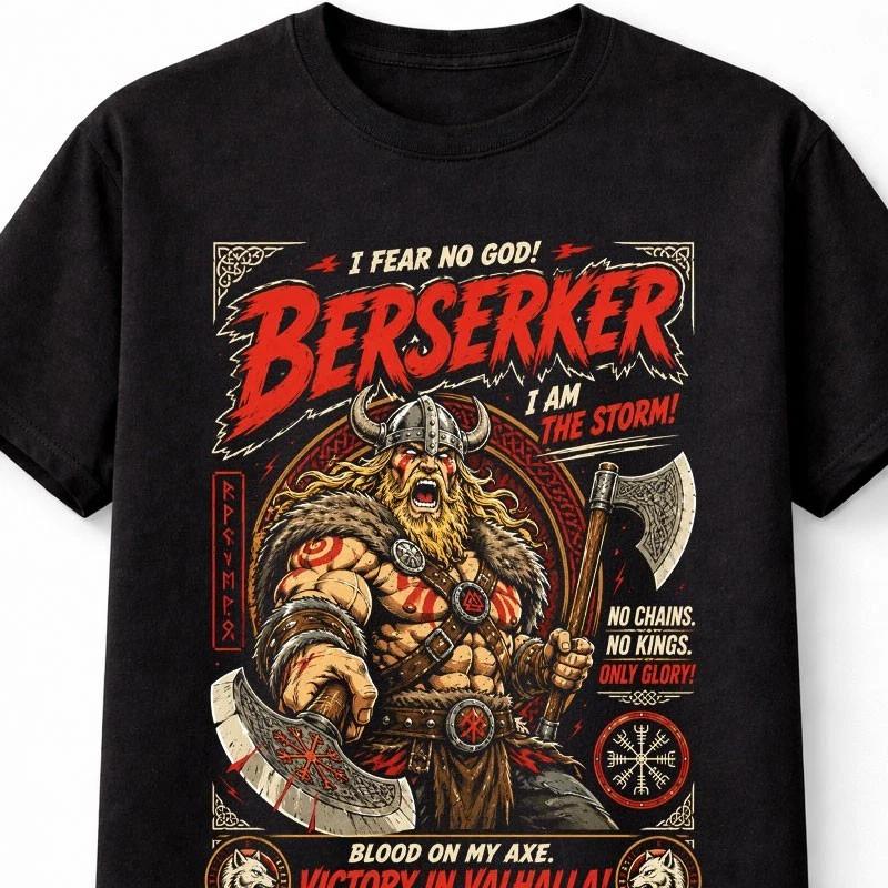 Viking Berserker Warrior Valhalla Norse Mythology Unisex TShirt S