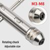 Adjustable M3-M8 Forward/Reverse Ratchet Tap Wrench Tool