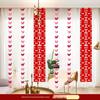 Wedding Room Decor Set: Double Happiness Curtains, Butterfly Ornaments, Stickers for Bride's Bedroom