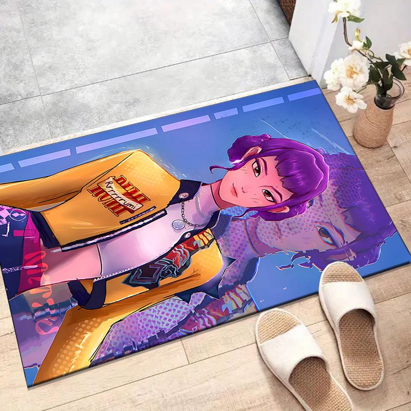 1pc KPop Demon Hunters ZOEY3 Design Printed Area Rug Carpet for Bedroom Living Room Home Decor Rugs Mat Non Slip Mat Rug for Bedside