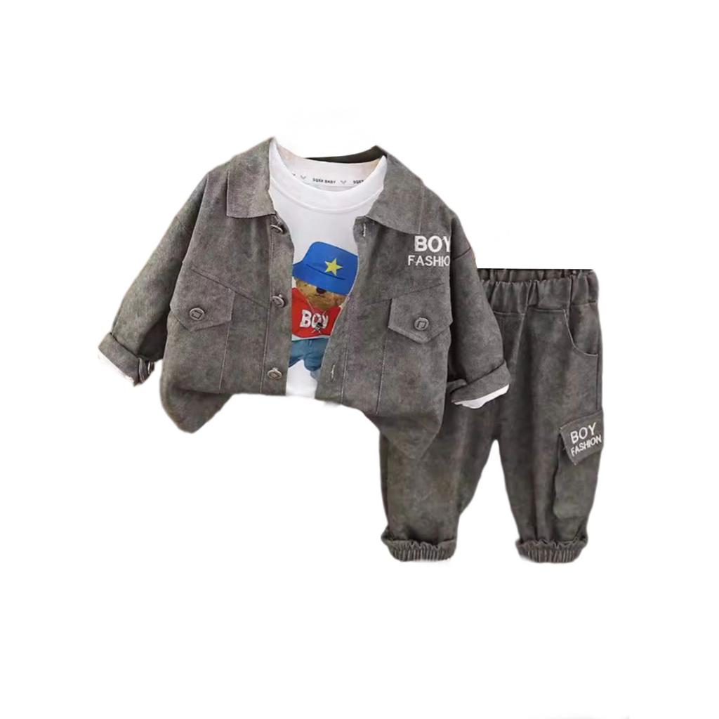 Kids Casual Long-Sleeve Set, Comfortable Daily Wear Outfits