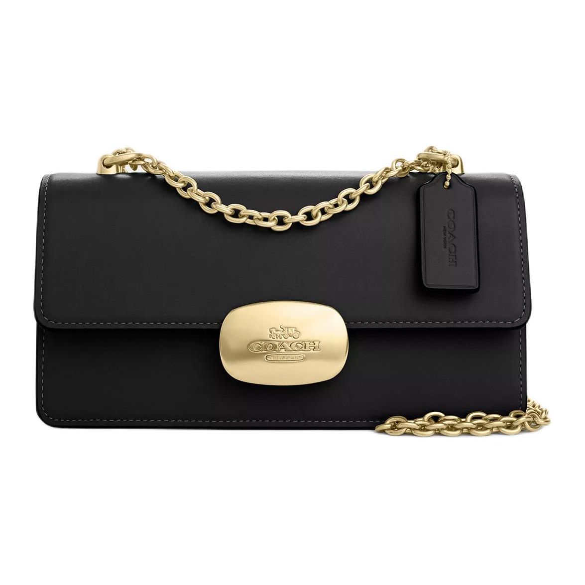 

Coach Eliza 23 Solid Non-Detachable Shoulder Strap Calfskin Medium Crossbody Bag Women crossbody bag CP008-IMBLK