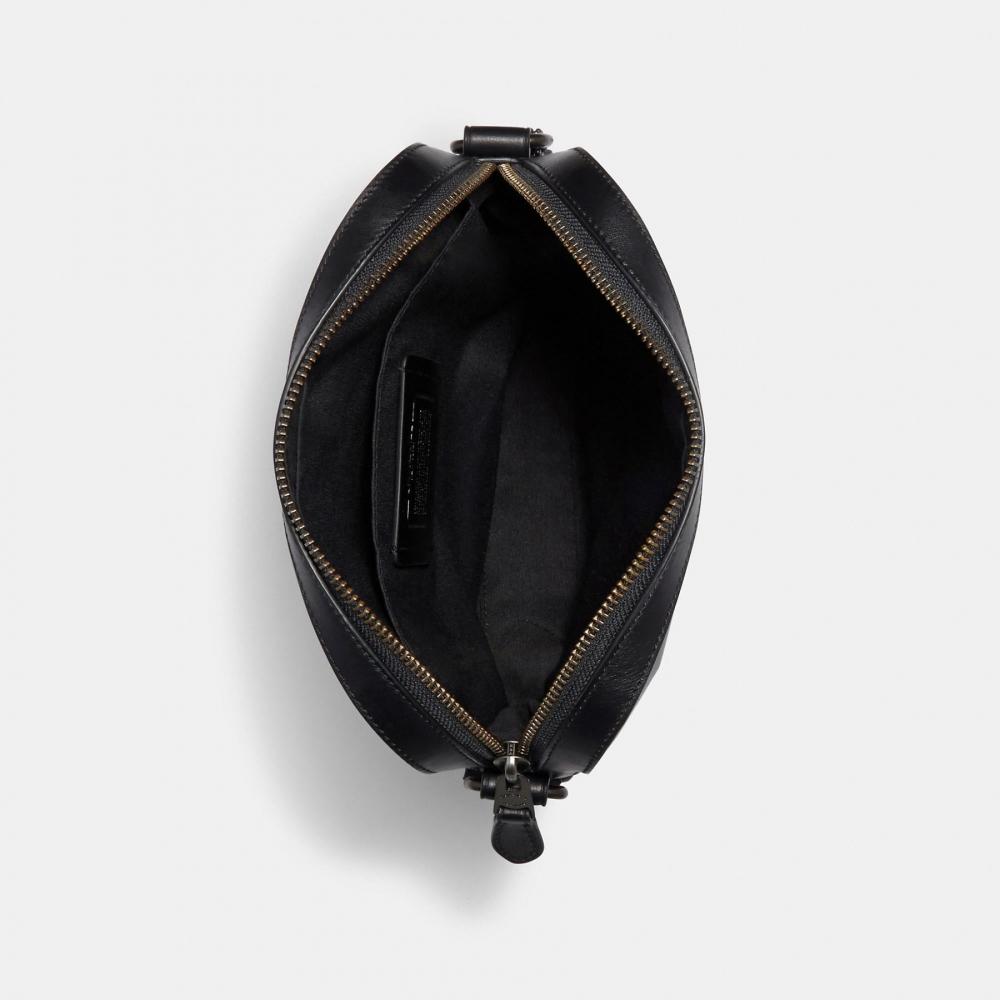 Coach Houston Flight Bag In Signature Leather Gunmetal Black