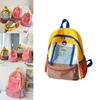Childrens Oxford Cloth Backpack With Color Block Design For School And Travel Use