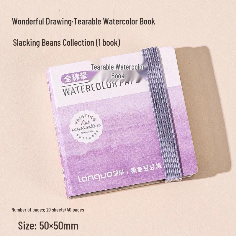 Compact Blue Sketchbook for Watercolor & Marker Art