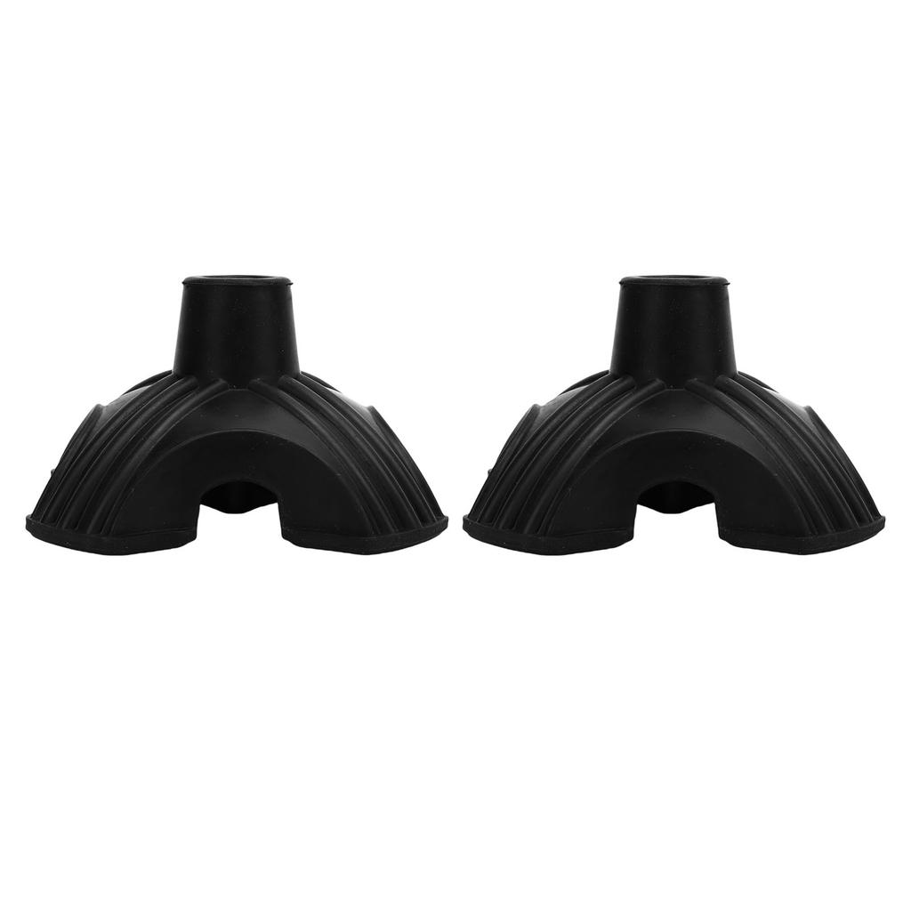 2 Pack Self Standing Quad Base Replacement 4 Point Walking Support Rubber End 19mm Inner Diameter