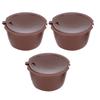 Coffee Capsules Reusable Refillable Coffee Cup Filter Kit Fit for DOLCE GUSTO Machine(Coffee 3 Capsules1 Spoon 1 Brush)
