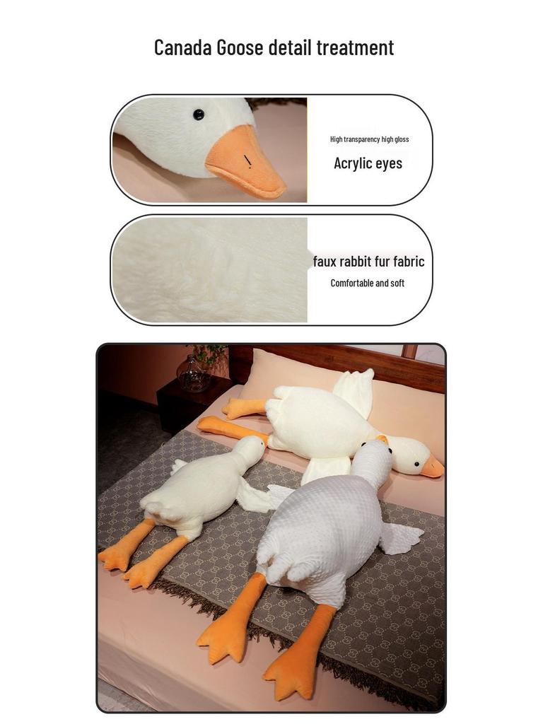 Plush Big White Goose Sleeping Pillow - Duck Toy Doll Birthday Gift