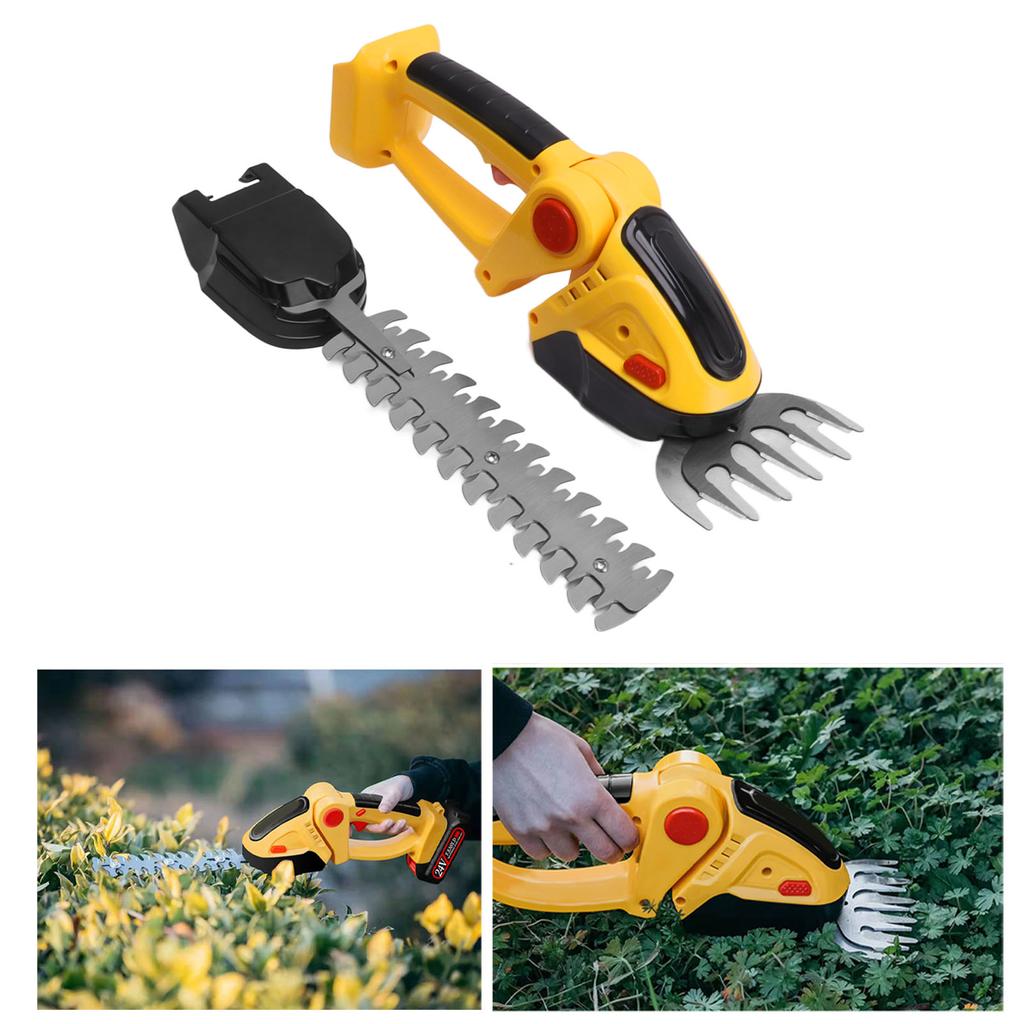 Cordless Grass Shear Rechargeable Shrubber Handheld Trimmer Electric Hedge Trimmer Electric Shrub Trimmer Blade Kit